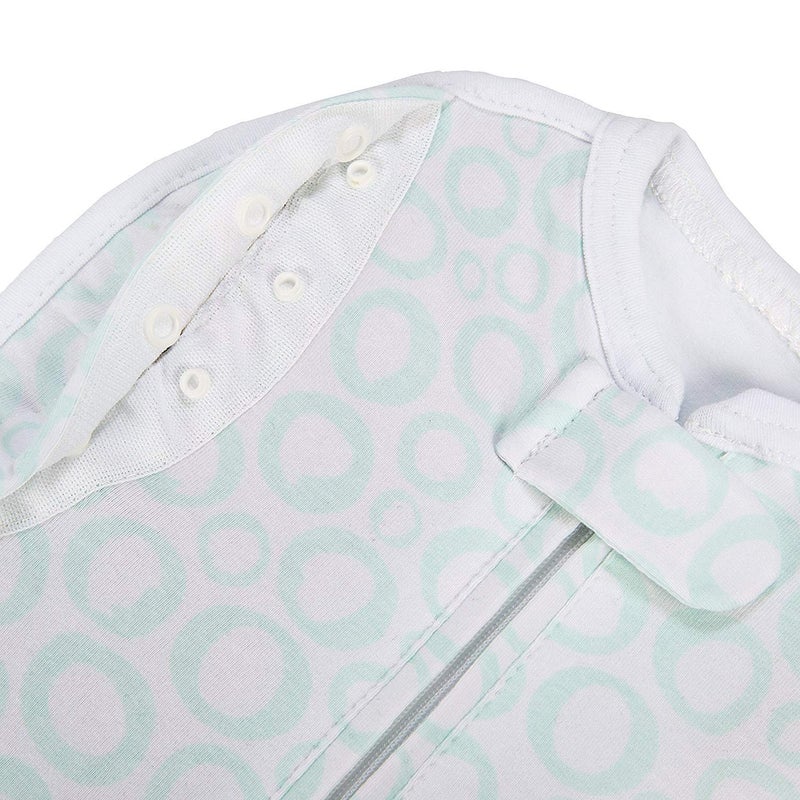 Woombie Convertible Unvented Nursery Swaddling Blankets, Mint O's, 5-13 Pounds - Image 4